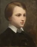 Portrait d'Eugène Aubry-Vitet enfant by Ary Scheffer, Huile sur panneau, sold Sep 2022