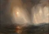Effet de lumière au cœur d'une tempête en mer by Théodore Gudin, Huile sur toile (Toile d'origine), sold Sep 2022