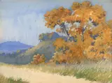 Étude de paysage by Alphonse Osbert, Aquarelle gouachée, sold Sep 2022