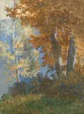Étude de sous-bois by Alphonse Osbert, Aquarelle gouachée, sold Sep 2022