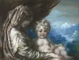 Jeune femme et enfant dans un paysage by Louis Anquetin, Pastel, sold Sep 2022