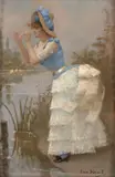Jeune femme faisant un pied de nez by Jean Béraud, Huile sur panneau, sold Sep 2022