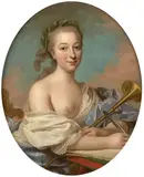 Allégorie de la Poésie by Alexandre Roslin, Huile sur toile, de forme ovale, sold Feb 2022
