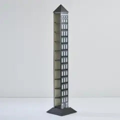 CD-Regal 'Architettura' by Barnaba Fornasetti, 1997, Holz, schwarz und weiß lackiert (Fornasetti, Mailand, 2007), sold Mar 2024