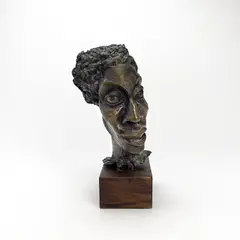 Sista Bess by Valerie Jean Maynard, 1970, bronze with wood base, sold Oct 2025