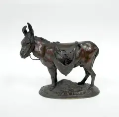 Ane d'Afrique by Auguste-Nicolas Cain, Bronze à patine brune, sold Oct 2026