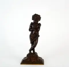 Cupidon méditant by Louis-Alfred Habert, Bronze à patine brune, sold Oct 2026