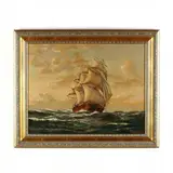 Clipper Ship at Sail by Isador Wetchler, Oil on canvas, sold Aug 2019