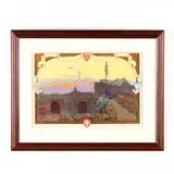 View of Colchester from the Roman Balkerne Gate by Fred Roe, Gouache on paper, sold Jul 2019