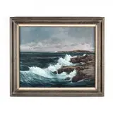 Seascape by Gerald Lubeck, Oil on Masonite, sold Jul 2019