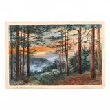 Sunset Mountain Landscape by Stansbury Norse, Watercolor on artist's board, sold Jul 2019