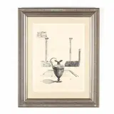 Ugolini at the House of the Faun, Pompeii by Jack Saylor, Graphite on paper, sold Jul 2019