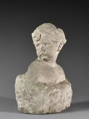 Buste d'enfant by Jules Dalou, Pierre calcaire, sold Mar 2022