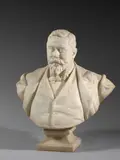 Portrait en buste de Charles Auzoux by Jules Dalou, Marbre blanc, sold Mar 2022