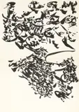 Etude pour un Logogramme, texte incertain by Christian Dotremont, Encre de Chine sur papier, sold Dec 2022