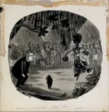 watercolor by Charles Addams, ink, sold Sep 2011