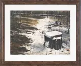 winter landscape by Graydon Mayer, watercolor, sold Sep 2011