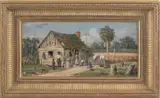 cabin scene by William Aiken Walker, oil on board, sold Sep 2011