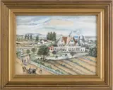 portrait of a Victorian estate by Major William Henry, watercolor and gouache, sold Sep 2011