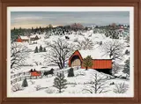 winter landscape by Hattie Klapp Brunner, watercolor and gouache, sold Sep 2011