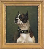 of a terrier by Alexander Pope, oil on canvas, sold Sep 2011