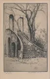 titled Old Rectory Charleston by Elizabeth O'Neill Verner, engraving, sold Sep 2011