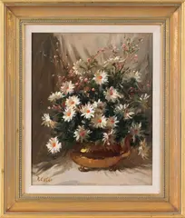 still life by Rudolph Colao, oil on board, sold Sep 2011