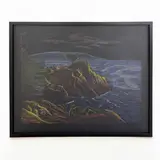 Untitled (Cliffs) by Janet Cooling, 1980, pastel on paper, sold Oct 2025