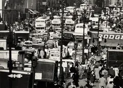 Traffic on Fifth Avenue by Andreas Feininger, 1948, silver gelatin print, sold Nov 2025