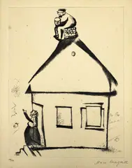 Grandfather's House (from My Life) by Marc Chagall, 1922, published 1923, etching, sold Nov 2025
