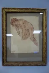 Baigneuse by Léon-Ernest Drivier, Mine de plomb et sanguine sur papier, sold May 2016