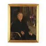 Portrait of Josephine Heimbach by Wilhelm Geissler, Oil on canvas (lined), sold Jul 2019