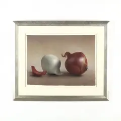 Red & White Onions by Robert Petersen, Pastel on paper, sold Jul 2019