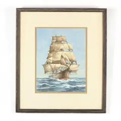 Portrait of a Clipper Ship by Charles Grant Davidson, Watercolor, sold Jun 2019