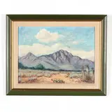 Indian Head, Mount Franklin by Eugene Thurston, Oil on artist board, sold Jun 2019