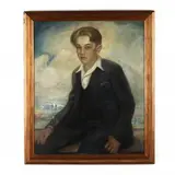 Portrait of a Dapper Boy by Arnold Hoffman, Oil on canvas, sold Jun 2019