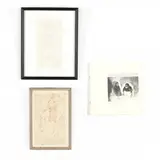 Two Works & Exhibition Booklet by Jose Luis Cuevas, The first an ink on paper dated July 29, sold Jun 2019