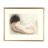 Reclining Nude by Samson Flexor, Watercolor on paper, sold Jun 2019