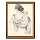 Mother & Child by Fanny Rabel, Graphite on paper, sold Jun 2019