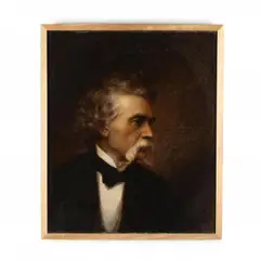 Portrait of John Mix Stanley by Lewis T. Ives, Oil on canvas (lined), sold Jun 2019