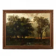 Landscape by Albert Borris, Oil on canvas (lined), sold Jun 2019