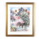 Southern Courtyard by Josie Van Gent Edell, Watercolor on paper, sold May 2019