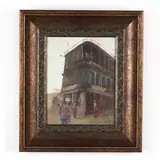 Esquina (Corner) by Jose Antonio Gomez Hernandez, Oil on canvas, sold May 2019