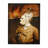 A Series of Minor Distractions by Mikel Robinson, Digital photograph layered with encaustic wax on board, sold May 2019