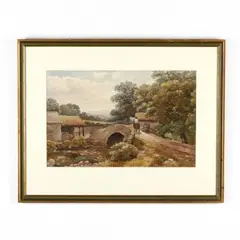 Traversing the Bridge by James Elliott, Watercolor, sold May 2019