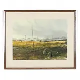 New Direction by Louis Jones, Acrylic on wove paper with deckle edge, sold May 2019