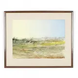 Piedmont Moon by Louis Jones, Acrylic on wove paper with deckle edge, sold May 2019