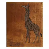 Giraffe by Stephen White, Acrylic and gold leaf on board, sold May 2019