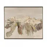 Landscape Collage by Jill Troutman, Mixed-media collage on canvas, sold May 2019