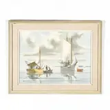Sailing Scene by William Henry, Watercolor on paper, sold May 2019